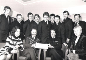 16/02/78 : Presentation of award of bravery to members of Gwent Fire Brigade on behalf of the RSPCA